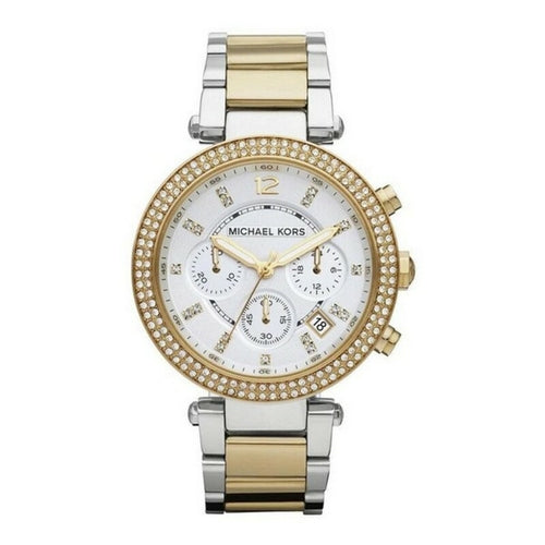 MICHAEL KORS- Parker Two-Tone Crystal Chronograph