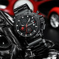 CRRJU- Stainless Steel Band Oversized Dial Watch
