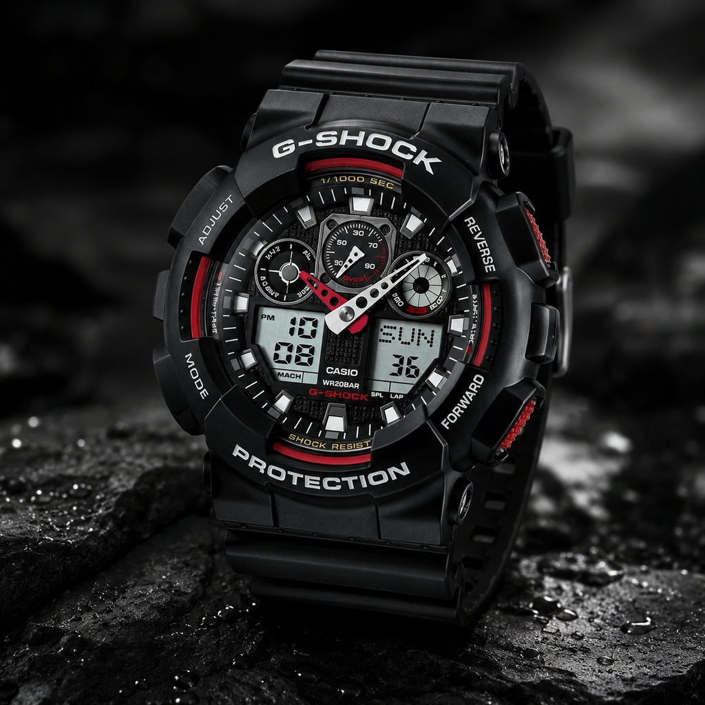 Casio G-SHOCK GA-100 Black & Red