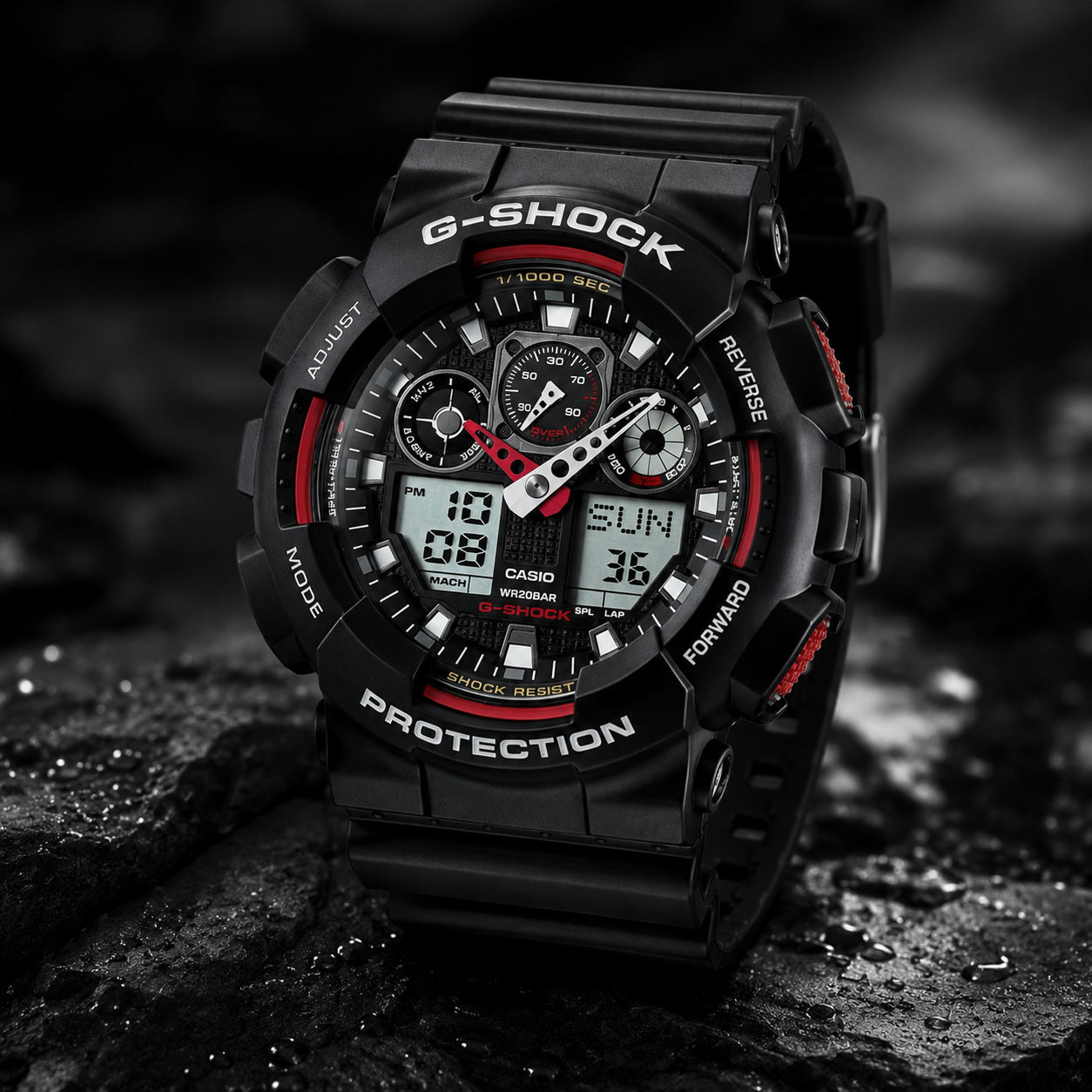 Casio G-SHOCK GA-100 Black & Red