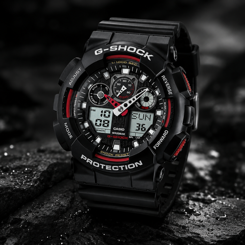 Casio G-SHOCK GA-100 Black & Red