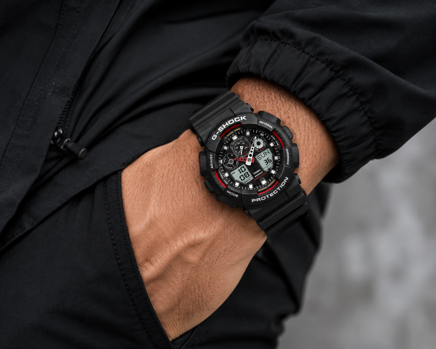 Casio G-SHOCK GA-100 Black & Red