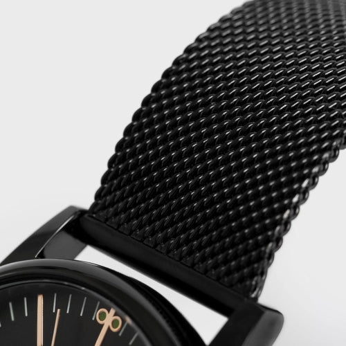Midnight Rose Mesh-Belt Watch