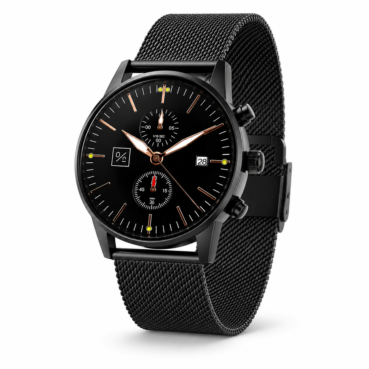 Midnight Rose Mesh-Belt Watch