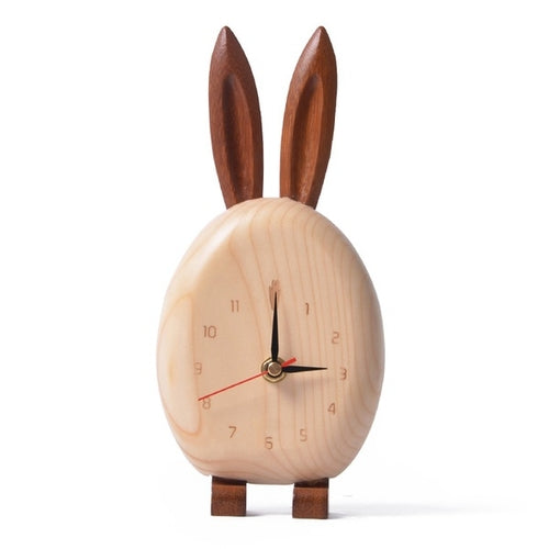 Wooden Animal Desk Clock