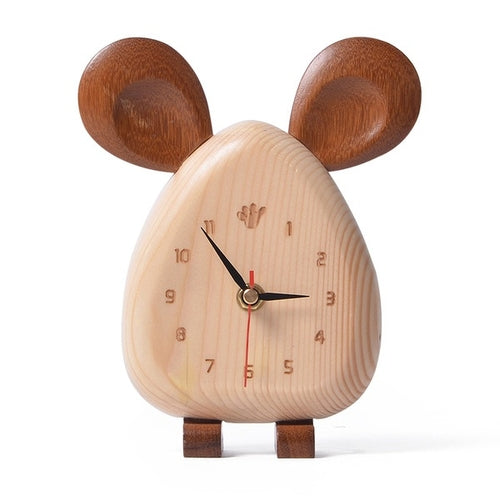 Wooden Animal Desk Clock