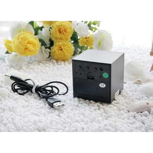 Cube Mini LED Wooden Digital Alarm Clock